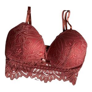 NWT Frederick's of Hollywood Finely Padded Bralette‎ DUCE Pink Women's Size M